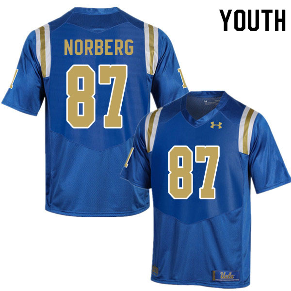 Youth #87 Grant Norberg UCLA Bruins College Football Jerseys Sale-Blue
